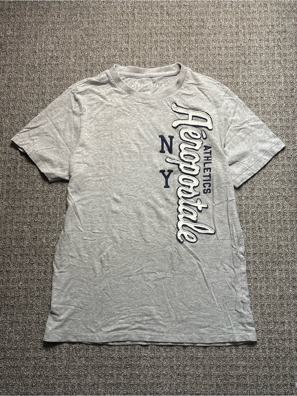 Y2K 2000s style Aeropostale NY Distressed Spellout Tee | $20
